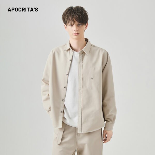 APO OEM Factory Long-sleeved Shirt for Men Stylish Tough Casual Collar Shirt Men