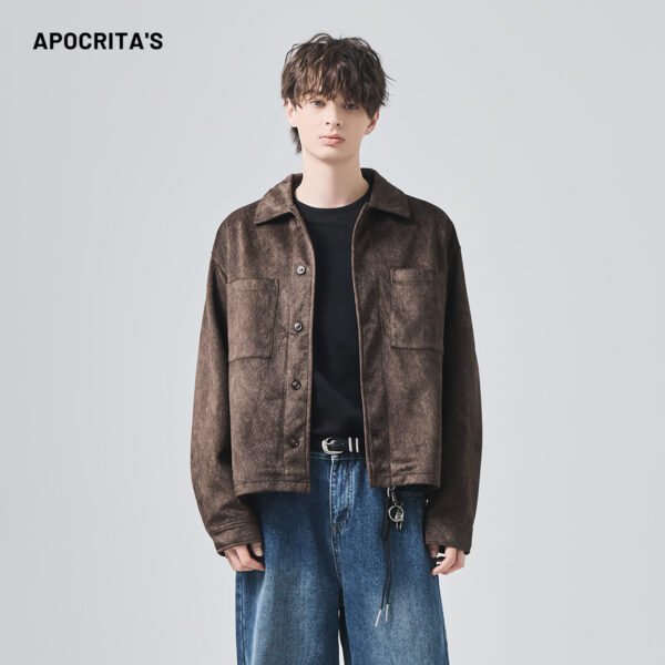 APO OEM Coat Men's Autumn-Winter High-Class Trendy Multi-Functional Loose Collar Texture Casual Jacket Top