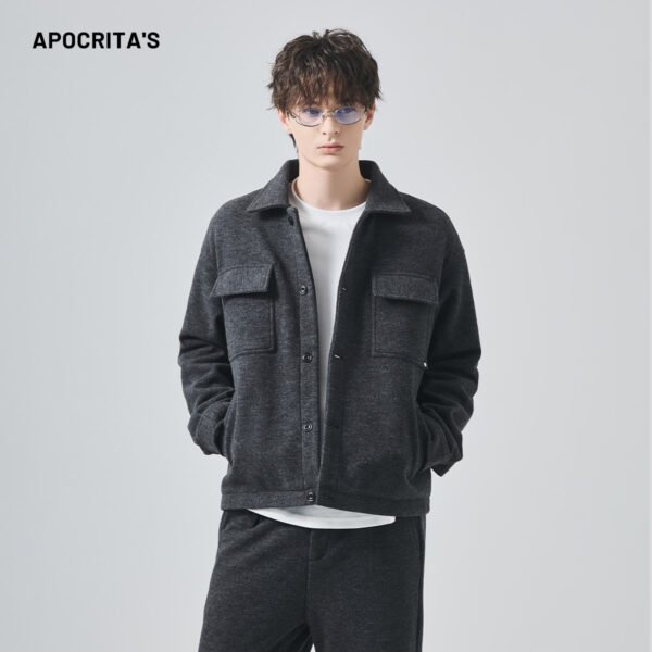 APO Men's Overcoat Winter Thickened Warm High-end Loose Casual Jacket Men