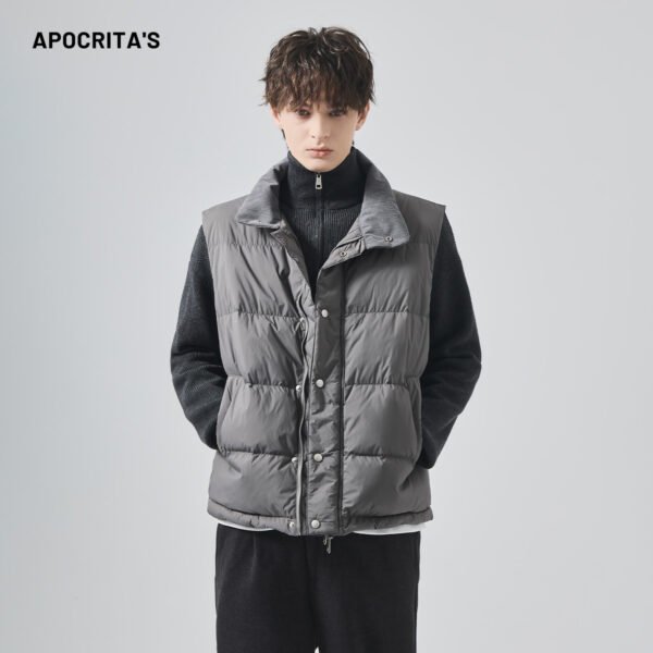 APO Custom logo Men Vest Sleeveless Winter Casual Vest Men's Down Vest Jacket