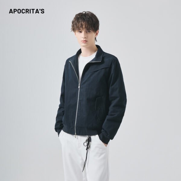 APO OEM Men's Winter Cotton Coat Long-sleeved High-end Loose Stand-up Collar Casual Jacket Men
